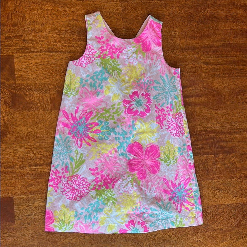 Tommy Bahama Floral Sleeveless Dress in Pink with Yellow, Blue and Green